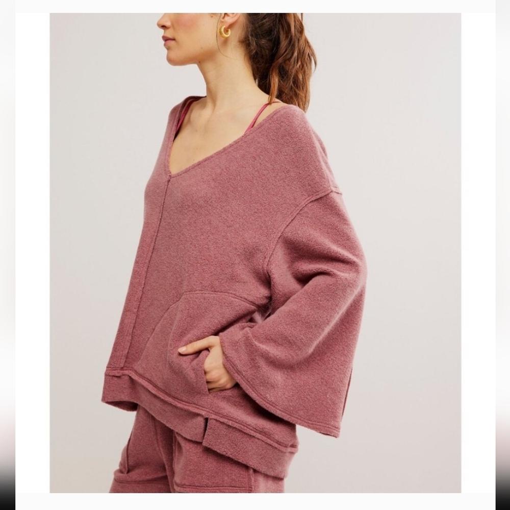 NWT Free People Day Off Fleece Pullover / Wild Ginger - Picture 3 of 5